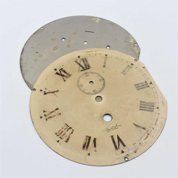 Antika Sestrel Marka Saat Kadranı  İngiliz Damgalı Metal Kadran  Saat Tamik Parçası - Resim 2