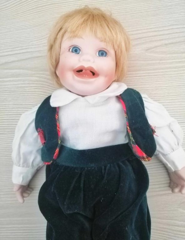34 CM AVRUPA EL BOYAMA BEBEK AVRUPA BEBEK KARAKTERLİ PORSELEN BEBEK OYUNCAK BEBEK N0 7639 - Resim 2