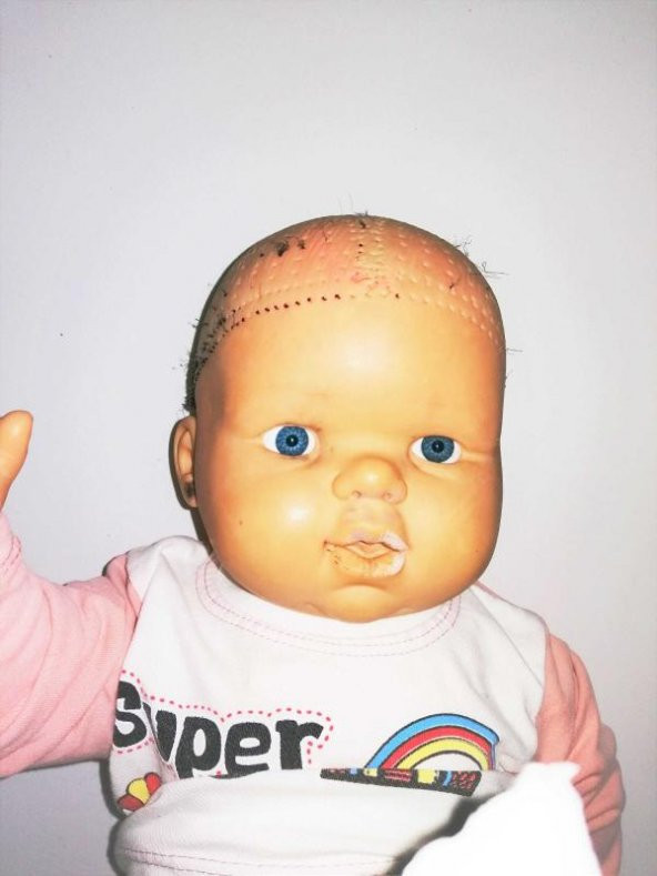 Kıyafetli Büyük Plastik Bebek Etli Bebek - Resim 3