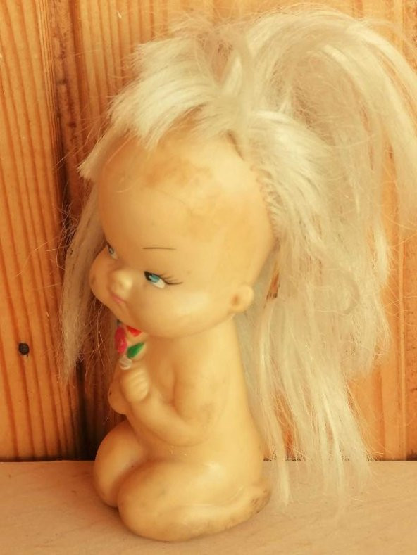 VİNTAGE ORJİNAL PLASTİK FİGÜR ETLİ PLASTİK BEBEK - Resim 2