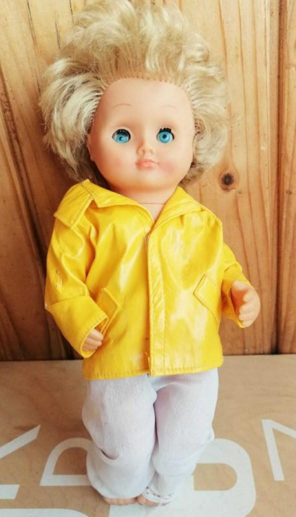 VİNTAGE PLASTİK BEBEK SARIŞIN ETLİ BEBEK ürün görseli 1