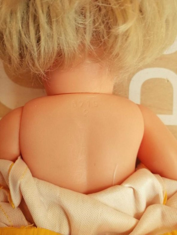 VİNTAGE PLASTİK BEBEK SARIŞIN ETLİ BEBEK - Resim 4