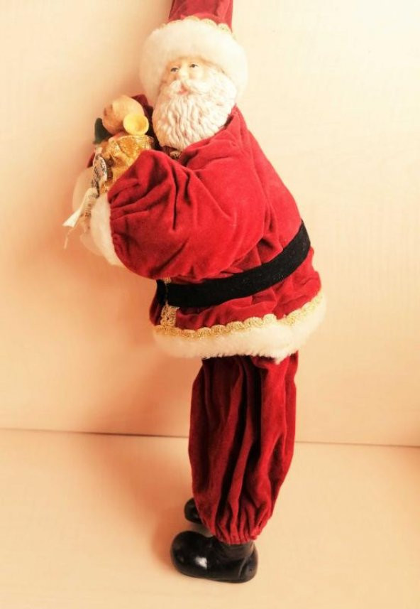 PORSELEN BEBEK PORSELEN AYAKLI NOEL BABA ELBİSELİ BEBEK