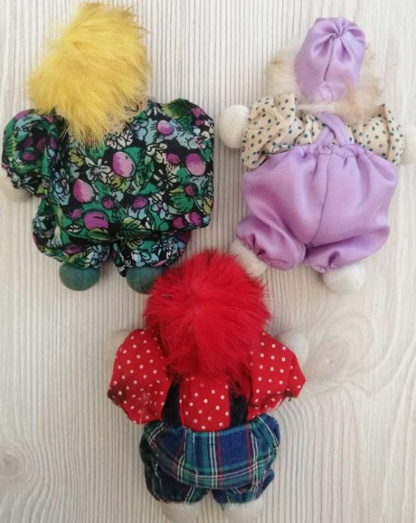 EL BOYAMA AVRUPA 3 LÜ BEBEK PORSELEN VE BEZ BEBEKLER OYUNCAK BEBEK - Resim 4