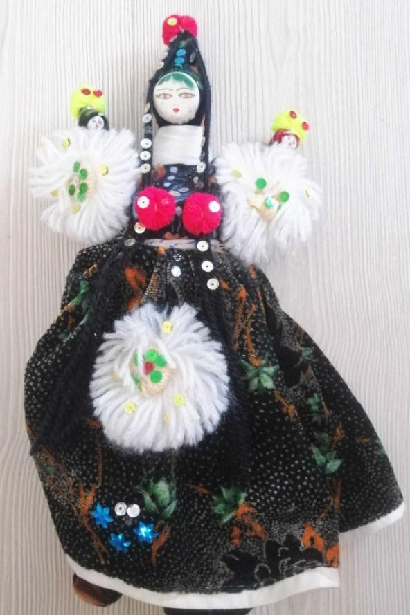 Eskilerden Anadolu İşi Bez Bebek - Temiz Yöresel Bebek no 9 - Resim 2