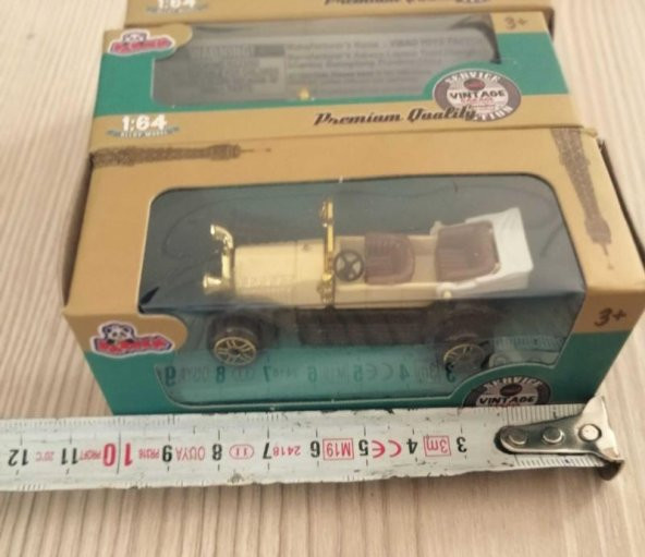 2 ADET 1e 68 ÖLÇEKLİ PREMİUM VİNTAGE OYUNCAK ARABA KLASİK ARABA - Resim 2