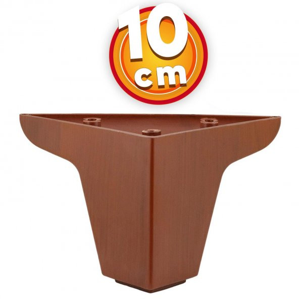 Lüks Mobilya Kanepe Sehpa TV Ünitesi Koltuk Ayağı 10 cm Kahverengi Baza Ayak