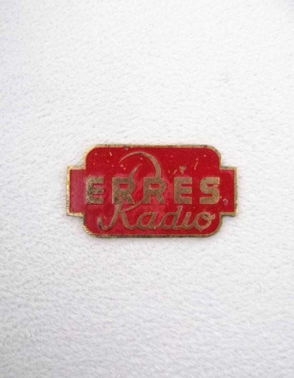Antika ERRES RADİO Yazılı Rozet Radyo Rozet İş Yeri Marka Yazılı Rozet Broş ürün görseli
