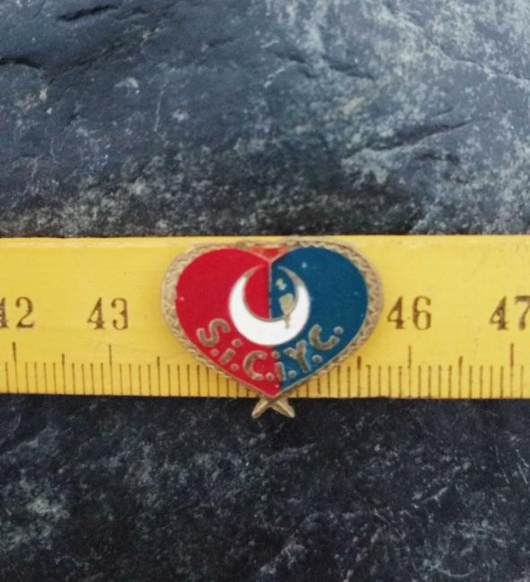 Antika S.İ.C.İ.Y.C Ayyıldız Rozet Yaka Bro Firma İş yeri Marka Yazılı Rozet Broş