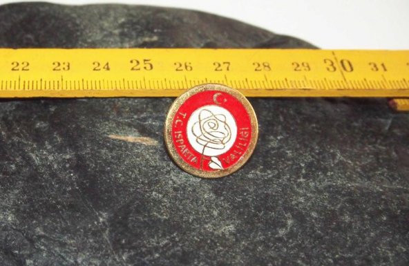 Antika - TC. Isparta Valiliği - Firma - İş yeri - Marka Yazılı Rozet Broş - Resim 3