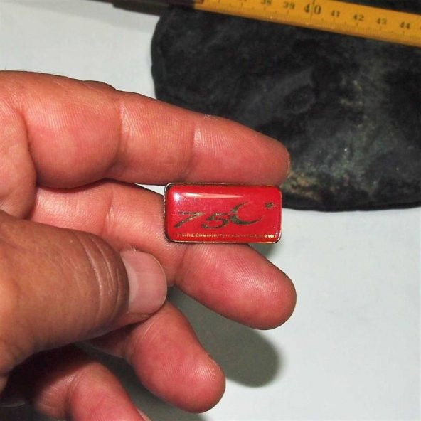 Koleksiyonluk Cumhuriyet 75. Yıl Rozet Yaka Broş CHP Ay yıldız Bayrak no 45 - 2