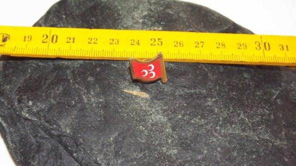 Antika - DALGALI 3 HİLAL BAYRAK - Firma - İş yeri - Marka Yazılı Rozet Broş - Resim 3