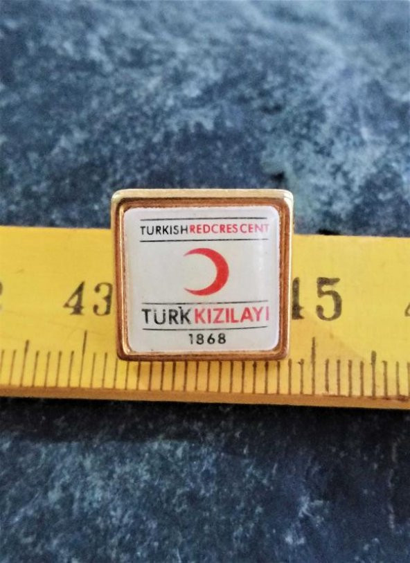 1868 Türk Kızılay Derneği Turkish Red Crescent Türk Kızılayı Rozet Broş - Resim 2