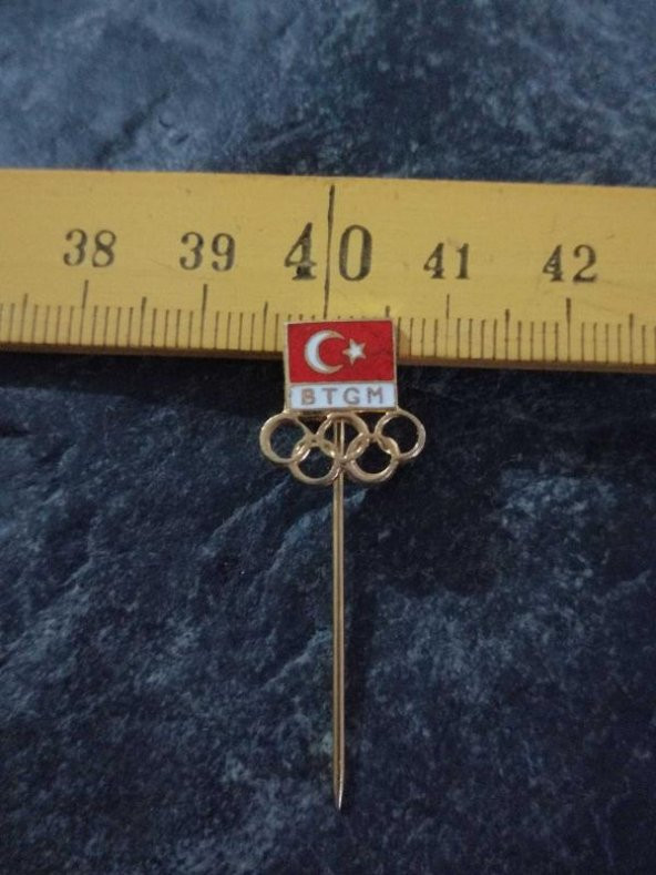 Beden Terbiyesi Genel Müdürlüğü Mineli Rozet Yaka Broş İğneli Rozet