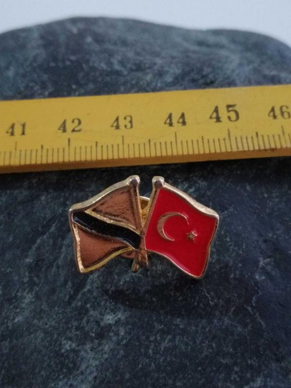 Türk Bayrağı Rozet Yaka Broş Klipsli Rozet