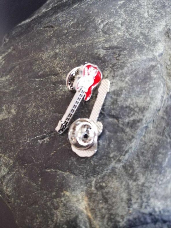 1 Adet Gitar Rozet Yaka İğnesi Aksesuar Çanta Süsü