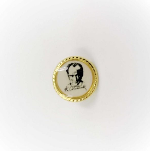 1 Adet Atatürk Rozeti Mustafa Kemal Atatürk Rozet Broş Yaka İğnesi ürün görseli