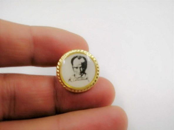 1 Adet Atatürk Rozeti Mustafa Kemal Atatürk Rozet Broş Yaka İğnesi - Resim 2