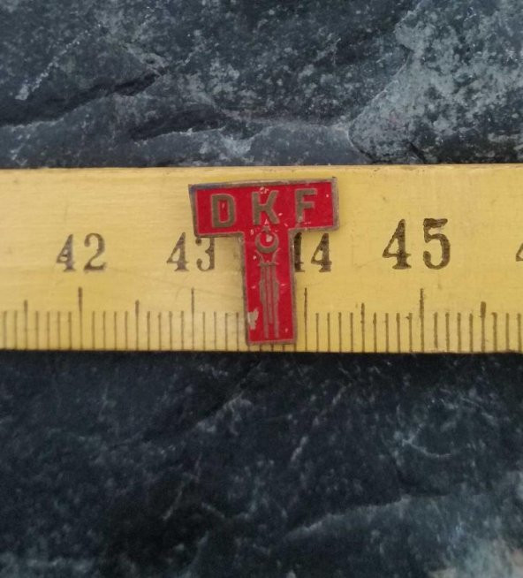 VİNTAGE ROZET DKF ROZET YAKA BROŞU ürün görseli