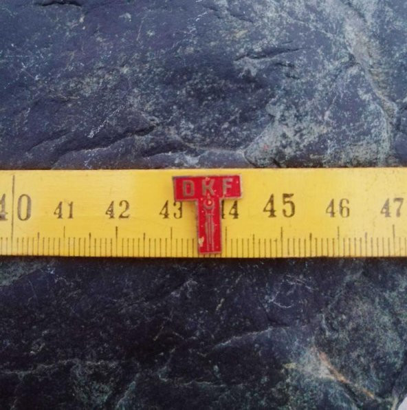 VİNTAGE ROZET DKF ROZET YAKA BROŞU - Resim 2