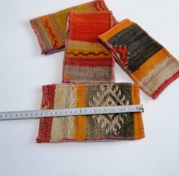 Antika Çanta El Dokuma Kilimden Para Çantası Yöresel Eski Saten Kumaş Kaplı ürün görseli 1