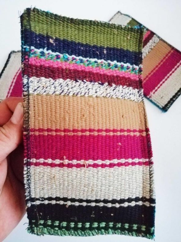 Antika Çanta El Dokuma Kilimden Para Çantası Yöresel Eski Saten Kumaş Kaplı no 2 - 4