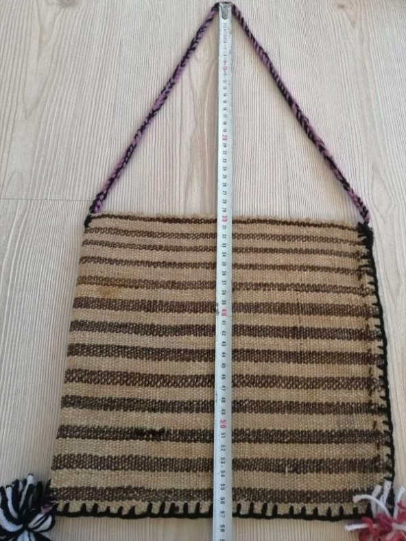 VİNTAGE EL DOKUMA KİLİM ÇANTA YÖRESEL ÇANTA OMUZ ÇANTASI