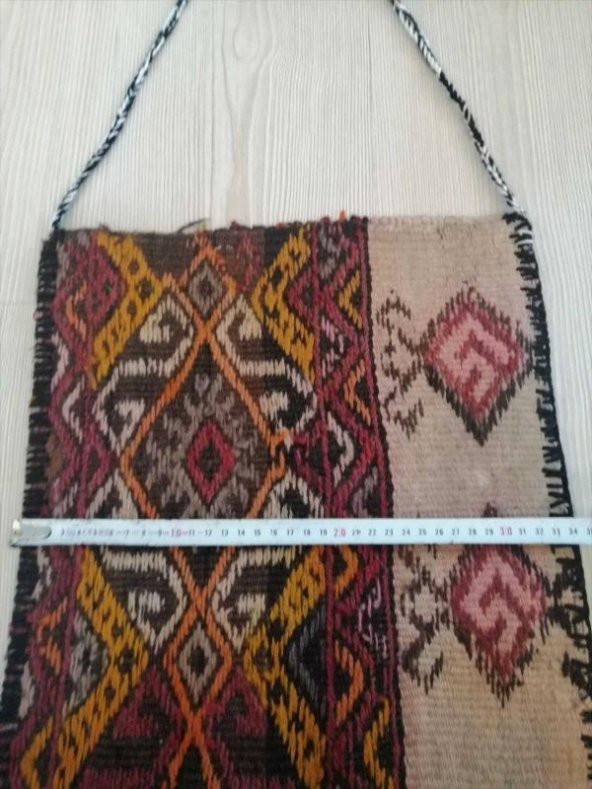 VİNTAGE EL DOKUMA KİLİM ÇANTA YÖRESEL ÇANTA OMUZ ÇANTASI