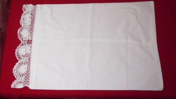 Sanat Taciri- Eskilerde Dantel Kenarlı El işi Yastık Kılıfı - Otantik - Yöresel - Çeyizlik ürün görseli