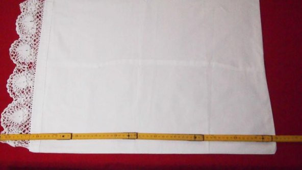 Sanat Taciri- Eskilerde Dantel Kenarlı El işi Yastık Kılıfı - Otantik - Yöresel - Çeyizlik - Resim 4