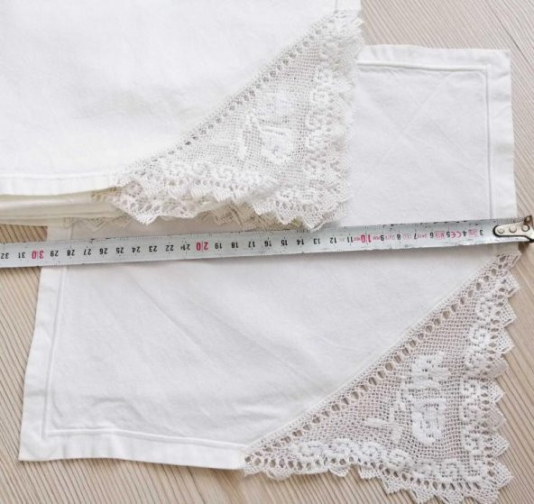 VİNTAGE 28X28CM 13 ADET PEÇETELİK MUTFAK ÖRTÜSÜ DANTELLİ ÖRTÜ - Resim 3
