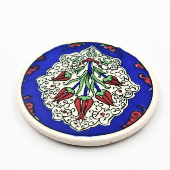 Kütahya Seramik Lale Desenli Bardak Altı - Bardak Altlığı - 2