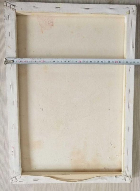 ESKİLERDEN EL YAPIMI AHŞAP TABLO EL BOYAMA DUVAR SÜSÜ - 3