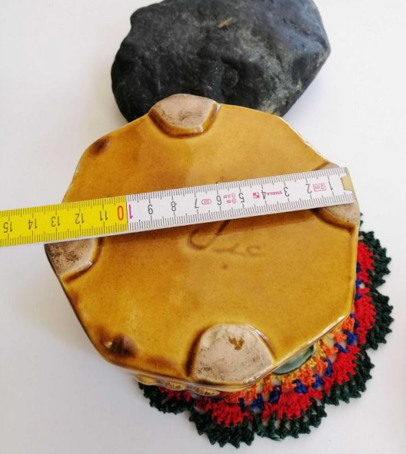 Eskilerden El İşi Seramik Kapaklı Kutu  Şekerlik - Farklı Renkler - Resim 3