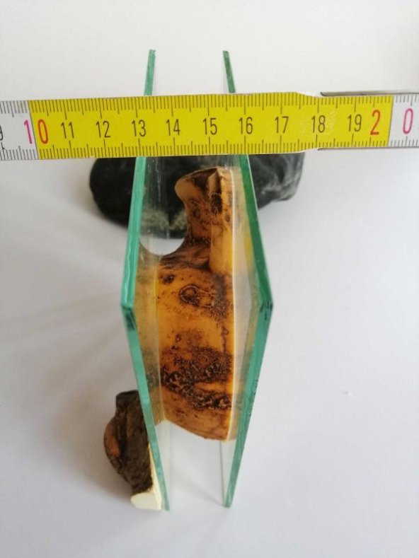 El Yapımı Balık Toprak Testi Temalı Cam Biblo - Resim 2