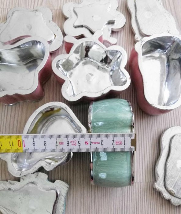 6 Adet Kapaklı Porselen Kutu - Porselen Takı - Saklama Kutusu - Resim 4