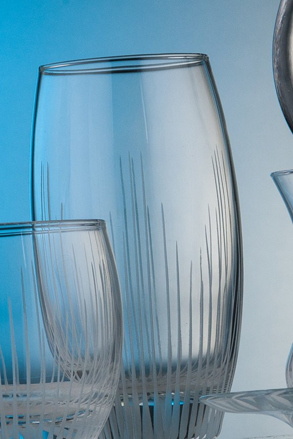 Kcd Işık Sade Kesme El Dekor Yaldızlı 6 Adet Desenli Su Ve Meşrubat Bardak Takımı ürün görseli 1