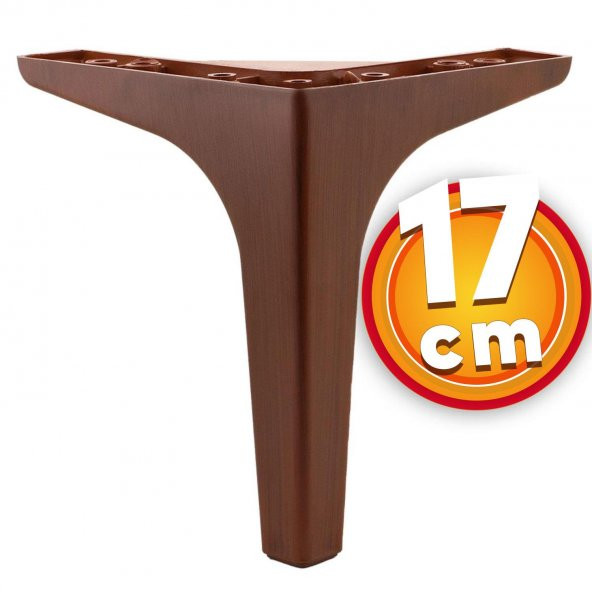 Lüks Mobilya Kanepe Sehpa TV Ünitesi Koltuk Ayağı 17 cm Kahverengi Baza Ayak ürün görseli