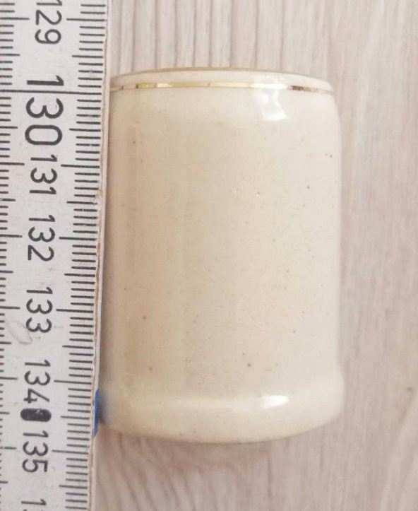 VİNTAGE 1 ADET EL BOYAMA PORSELEN SHOT BARDAĞI TANKART NO 423 - 2