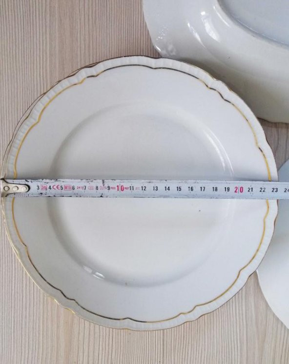 5 PARÇA AVRUPA DAMGALI PORSELEN TABAKLAR - Resim 4