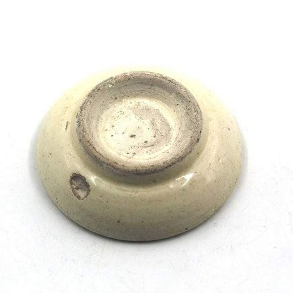 Antika El İşi KÜTAHYA Seramik Çiçek Desenli Minik Tabak Kütahya Seramik Çerezlik - 456987 - 2