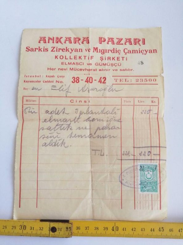 Eskilerden Ankara Pazarı Fatura ürün görseli