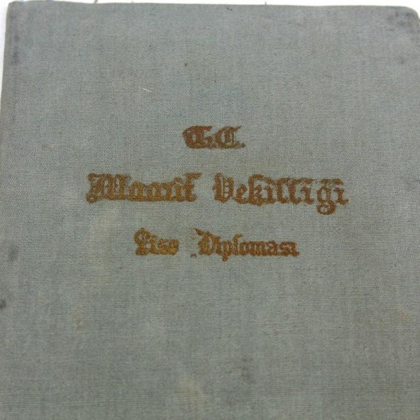 Antika Maarif Vekilliği Lise Diploması - Sert Kapak - Resim 2