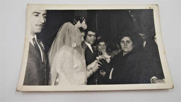 Eskilerden Siyah Beyaz Fotoğraf Damat Gelin Düğün
