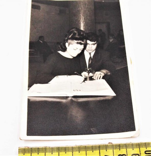 Eskilerden Siyah Beyaz Fotoğraf Nikah Masası İmza - 2