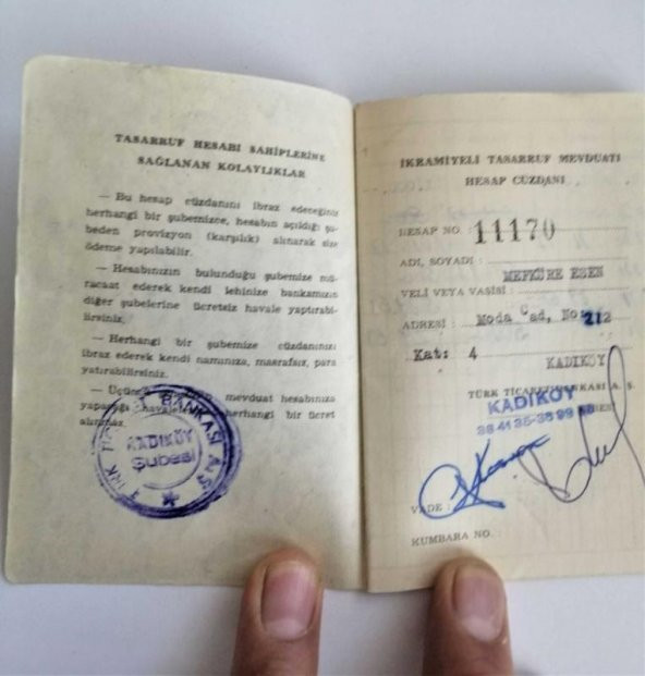 1970 Tarihli Türk Ticaret Bankası Hesap Cüzdanı - Resim 3