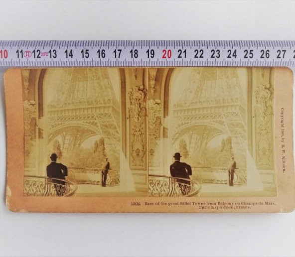 Asırlık Eyfel Kulesi Paris Fotoğraf Bese of the great Eiffel Tower from Balcony on Champs de Mars, - 2