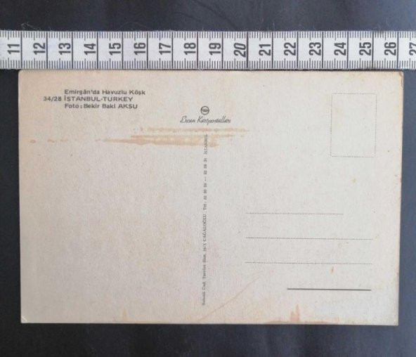 Eskilerden Kartpostal Emirgan Havuzlu Köşk Kartpostal İstanbul - 2