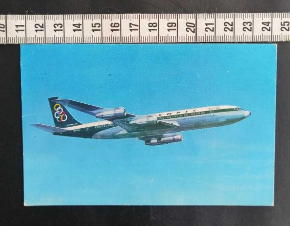 Eskilerden Kartpostal OLYMPIC BOING 707-320 Uçak Kartpostal