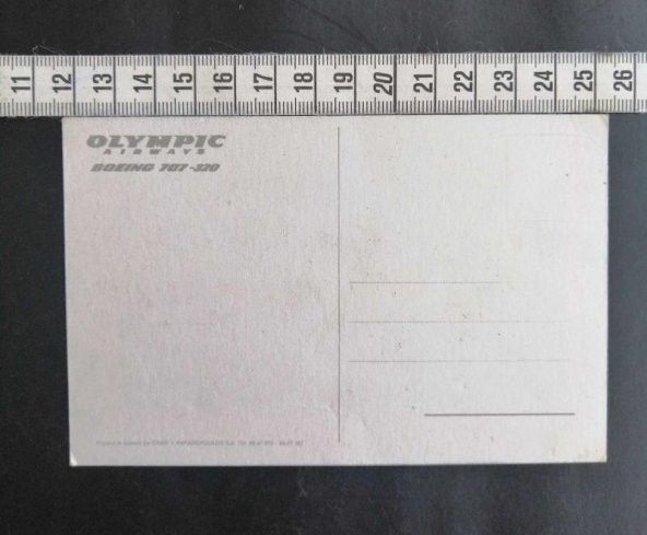 Eskilerden Kartpostal OLYMPIC BOING 707-320 Uçak Kartpostal - 2